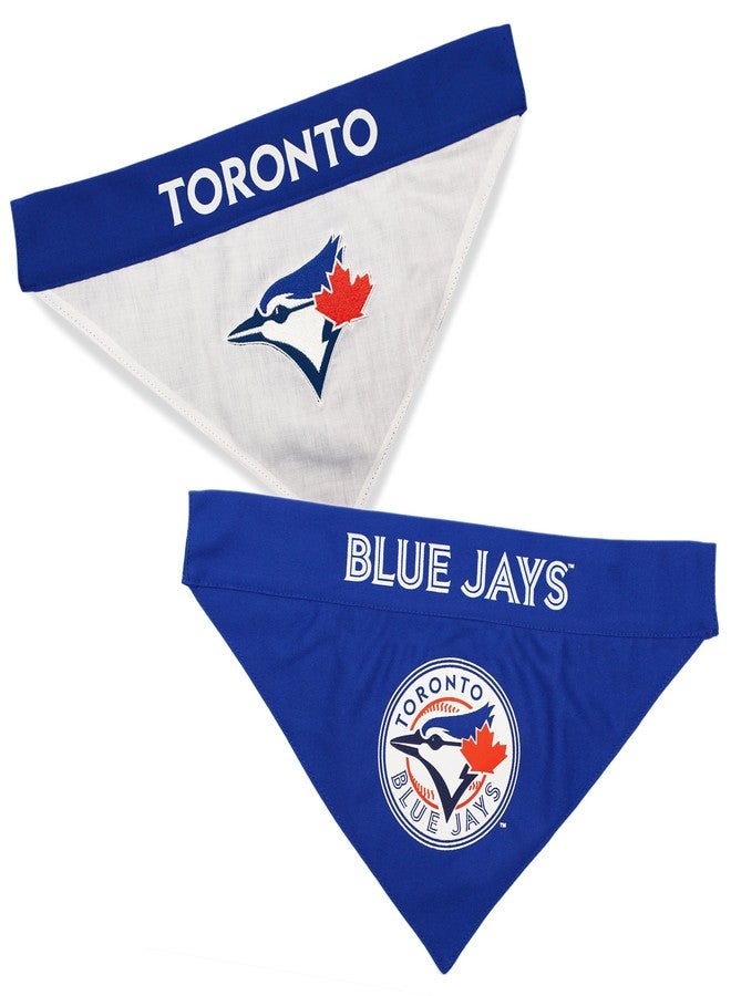 Pets First MLB Toronto Blue Jays Reversible Bandana, Small/Medium, Team Color - Image 1