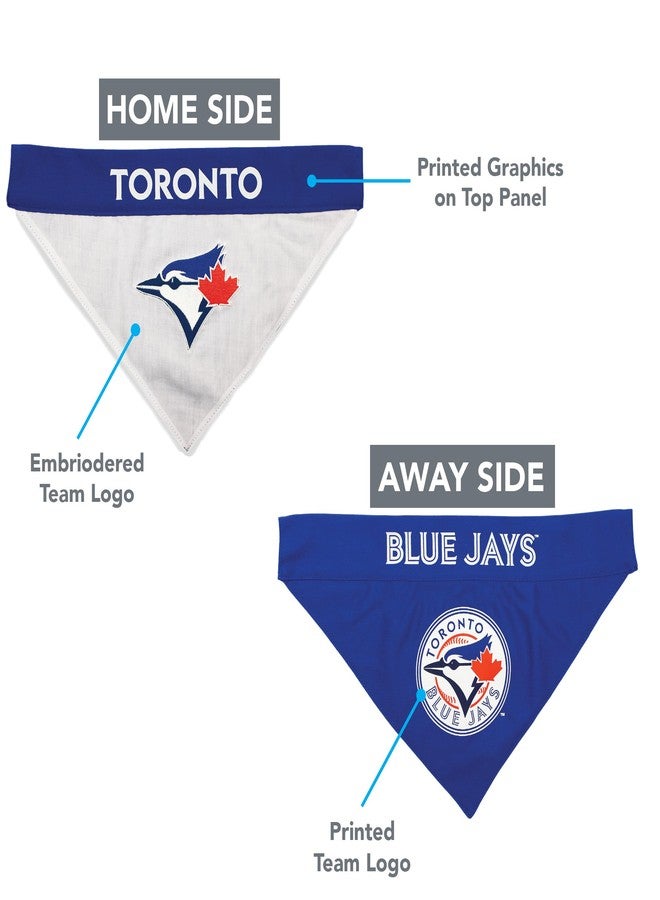 Pets First MLB Toronto Blue Jays Reversible Bandana, Small/Medium, Team Color - Image 3