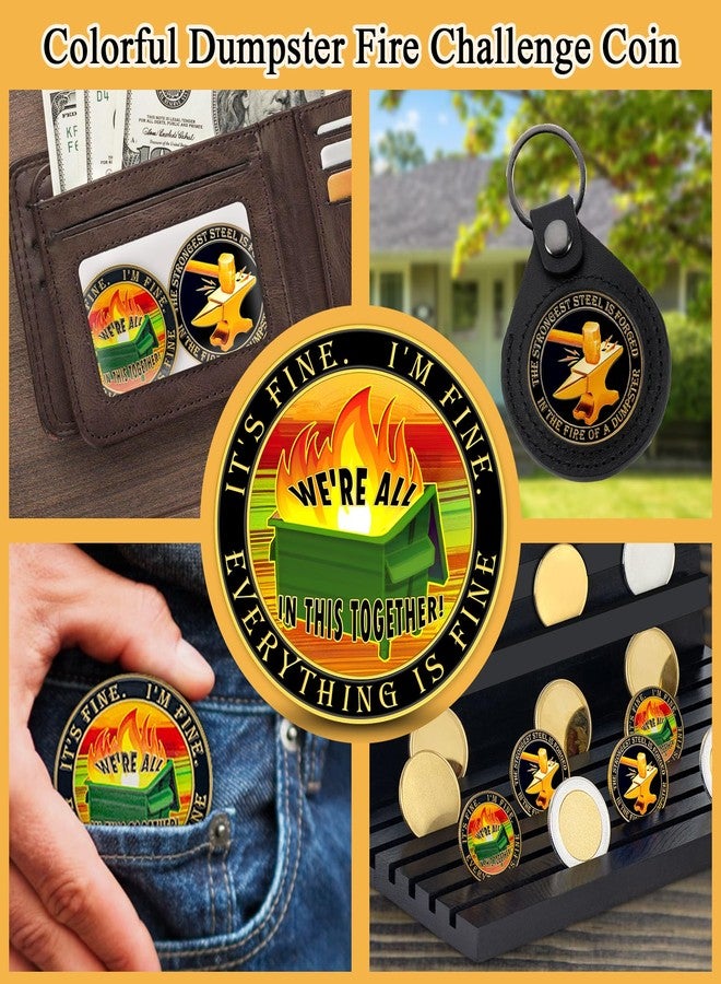 GOSR Dumpster Fire Challenge Coin, Colorful Fine Mini Dumpster Fire Coin, A Funny and Inspirational Office Gift for Men Women Colleagues - Image 5