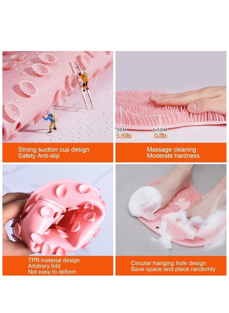 2Pack Shower Foot Massage Brush, Foot Cleansing Massage Pad with Non-Slip Suction Cup - Improve Blood Circulation in the Foot, Reduce Foot Pain, Soothe Tired Painful Feet and Scrub Foot Cleansing - Image 4