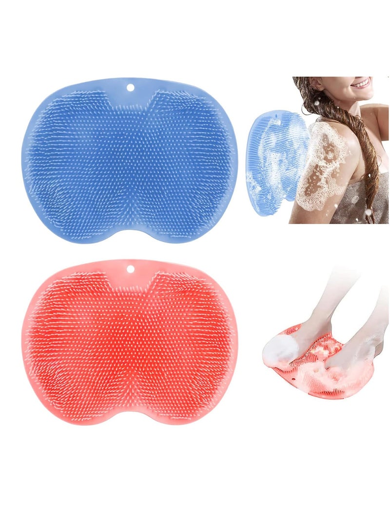 2Pack Shower Foot Massage Brush, Foot Cleansing Massage Pad with Non-Slip Suction Cup - Improve Blood Circulation in the Foot, Reduce Foot Pain, Soothe Tired Painful Feet and Scrub Foot Cleansing - Image 1