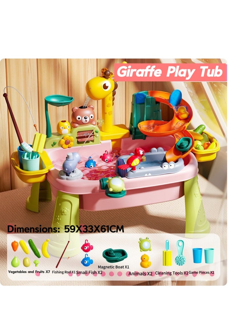 حوض اللعب للزرافة متعدد الوظائف لأولاد - لعب الماء والرمل - Image 1