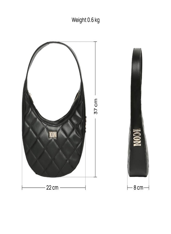 ICON Women sling bag | cross body | hand bag | Purse With Adjustable and Detachable Straps | Trendy Stylish Side Sling Bag for Women | (Black) - Image 5