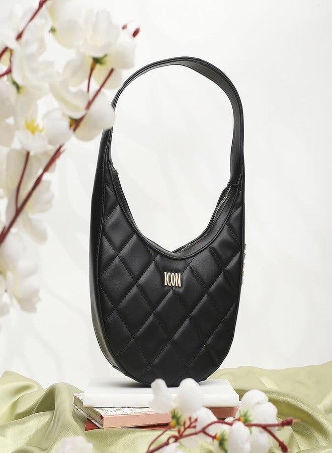 ICON Women sling bag | cross body | hand bag | Purse With Adjustable and Detachable Straps | Trendy Stylish Side Sling Bag for Women | (Black) - Image 2