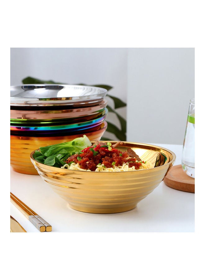 Loquat Non-stick Heat-resistant Stainless Steel Kitchen Noodle Bowl Rose Gold