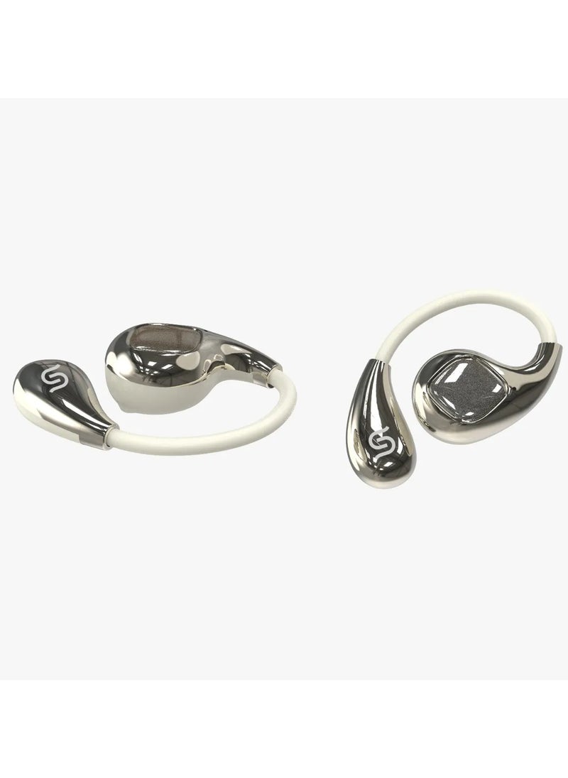 porodo - ENC Earbuds for Women with Voice Assistant and Crystal-Clear Audio / 30 Hours Working Time / 10m Transmission Range / 130 Hours Standby Time / Quick Charge / 14mm Driver / Type-C Charging - White Beige - Image 1