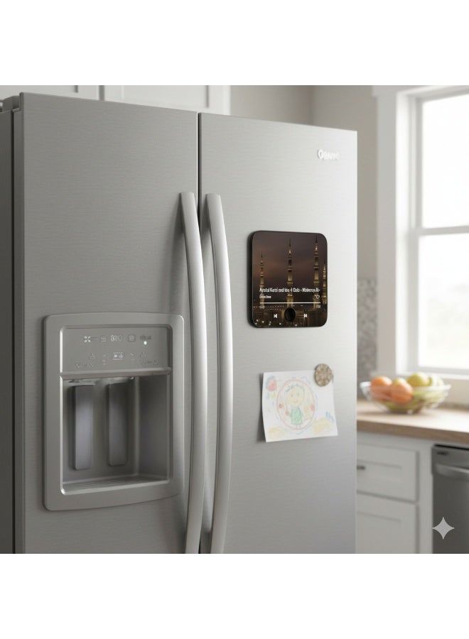 Vierex Quran Magnet with Built-in Surah Player, 2-in-1 Islamic Recitation Device, Rechargeable, Preloaded with Ayatul Kursi & 4 Quls, Perfect Ramadan & Eid Gift, Fridge Magnet for Muslims - Image 4