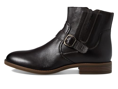 clarks حذاء كاحل كامزين لووب للنساء من كلاركس، بني داكن جلد، 9 - Image 4