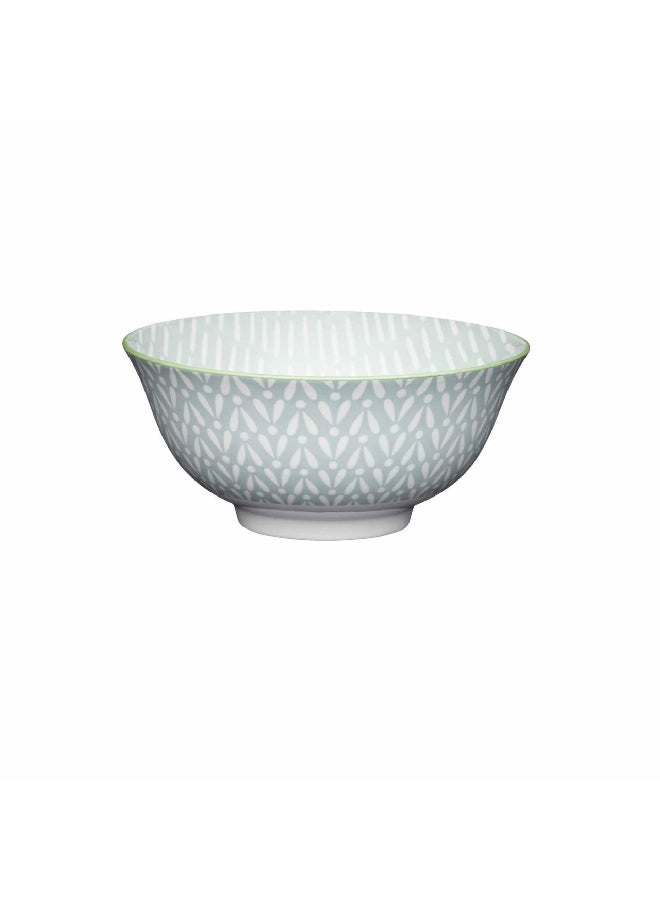 KitchenCraft Food Safe Glazed Ceramic Bowl Grey and White 15.7 cm KCBOWL35 - Image 2