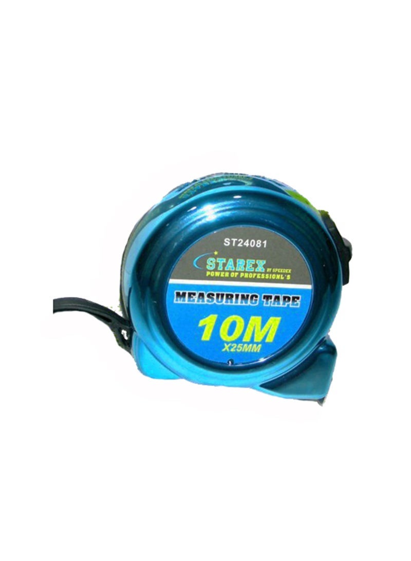 Starex Measuring Tape 10mx25mm Blue Oxide/Grey Inch/Cms Yellow Blade Starex Brand