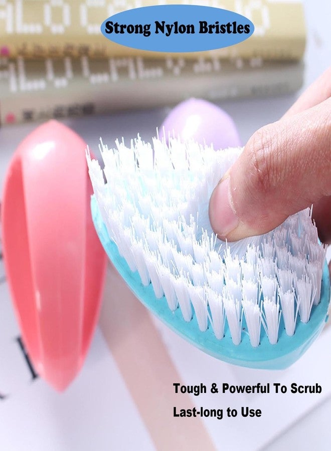Ganganmax 2 Pack Scrubbing Brushes for Cleaning, Heavy Duty Scrub Brush Nylon Stiff Bristles,Scrubber Cleaner Brush for Bathroom,Showe,Sink,Kitchen,Bathtub,Floor,Multi-Purpose Cleaning Brush -Small Size - Image 4