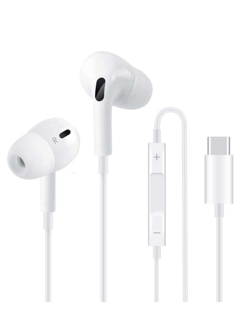 Generic - USB C Headphone, Type C Earbuds Wired Earphones with Microphone and Volume Control,in-Ear Earbud Noise Isolating for Google Pixel Oneplus Samsung Galaxy iPad Pro and MacBook - Image 1