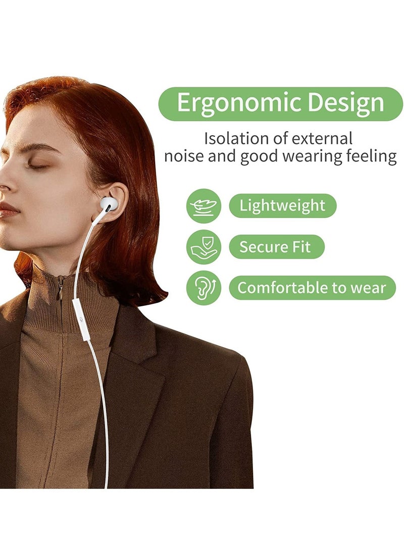Generic - USB C Headphone, Type C Earbuds Wired Earphones with Microphone and Volume Control,in-Ear Earbud Noise Isolating for Google Pixel Oneplus Samsung Galaxy iPad Pro and MacBook - Image 1