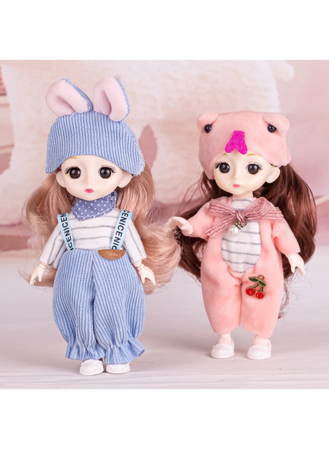 هدية عيد الأطفال Bjd6 Points Doll Clothing Shake Sound Explosions Girl Diy Makeup لعبة الأطفال المصنوعة يدويًا دمية الدب السائل - اللون: تنورة قرد بطول 15.24 سم - الارتفاع: الدمية بأكملها】 - Image 4