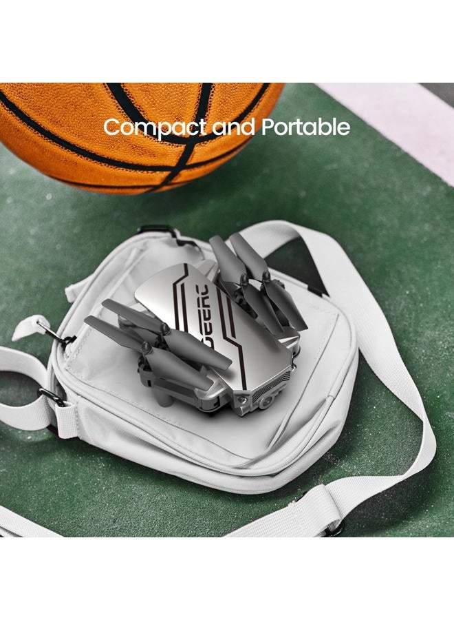 DEERC D20 Mini Drone for Kids with 720P HD FPV Camera Remote Control Toys Gifts for Boys Girls with Altitude Hold, Headless Mode, One Key Start Speed Adjustment, 3D Flips 2 Batteries, Silver - Image 5