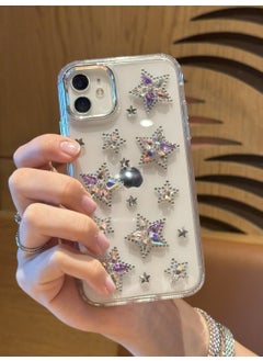 Paladyum Case iPhone 11 Compatible Colorful Crystal Stone Star Transparent Case  - Image 3