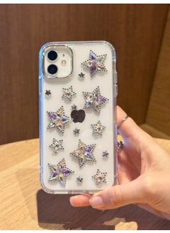 Paladyum Case iPhone 11 Compatible Colorful Crystal Stone Star Transparent Case  - Image 4