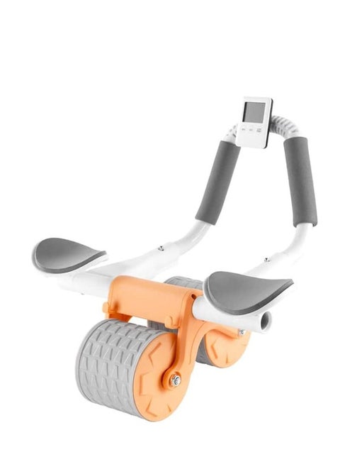 Automatic Rebound Abdominal Roller Tool with Elbow Support and Digital Meter Core Strength Training