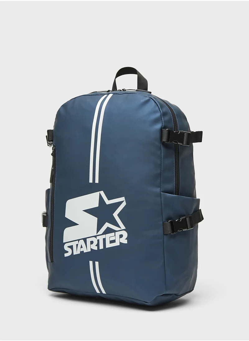 ستارتر Starter Logo Print Backpack with Adjustable Straps