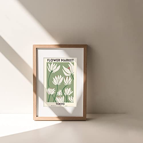 Canssape Flower Market Poster Prints Set of 4 Abstract Wall Art Prints 8"x10" Flower Wall Art Poster for Wall Decor Aesthetic Posters for Livingroom (Without Frame) - Image 3