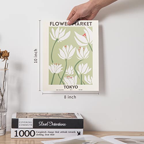Canssape Flower Market Poster Prints Set of 4 Abstract Wall Art Prints 8"x10" Flower Wall Art Poster for Wall Decor Aesthetic Posters for Livingroom (Without Frame) - Image 5