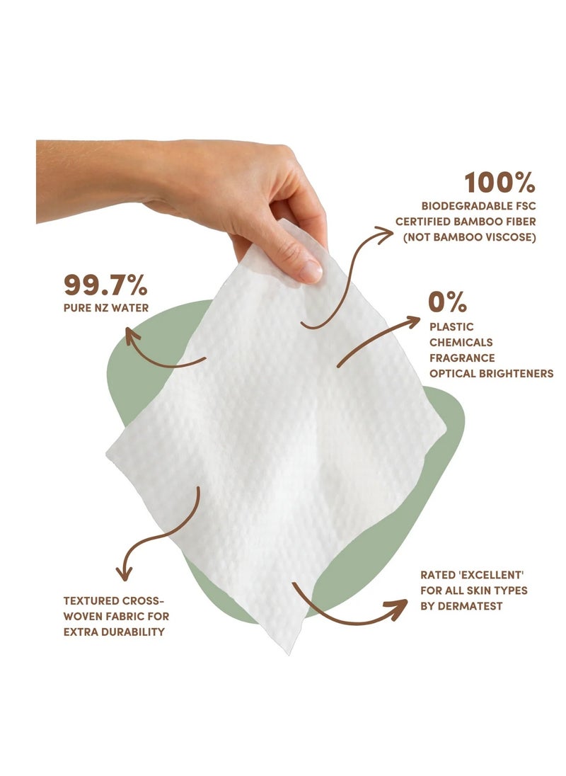 Terra - Bamboo Baby Wipes With Kiwifruit Extract  And Pure New Zealand Water 100 Percent Biodegradable - Bamboo Fiber Unscented Baby Wipes for Sensitive Skin (Pack of 12) - Image 1