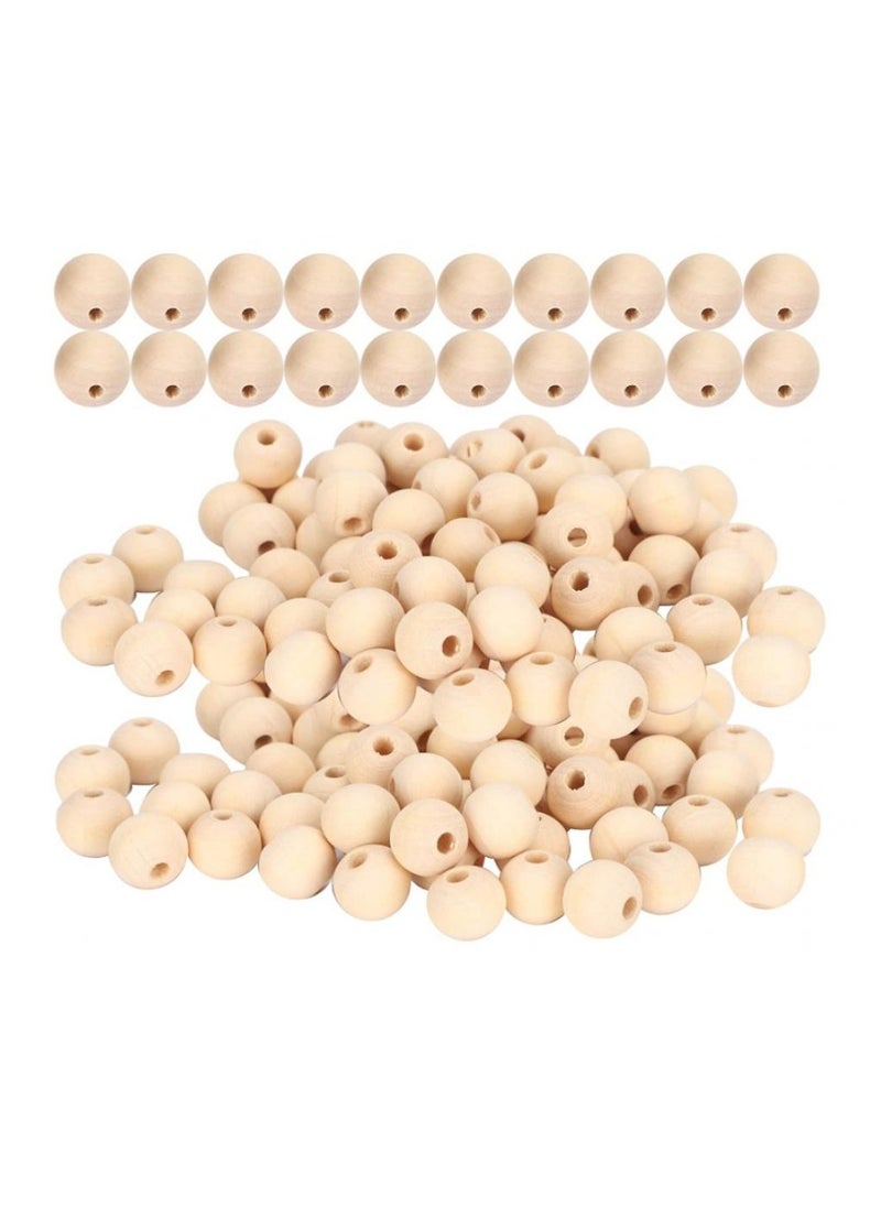 AIWANTO - Natural Wooden Beads, Natural Round DIY Wooden Beads, Curtain Beads Rosary Beads for Family Friends Necklaces Necklaces (16mm-40pcs) - Image 1