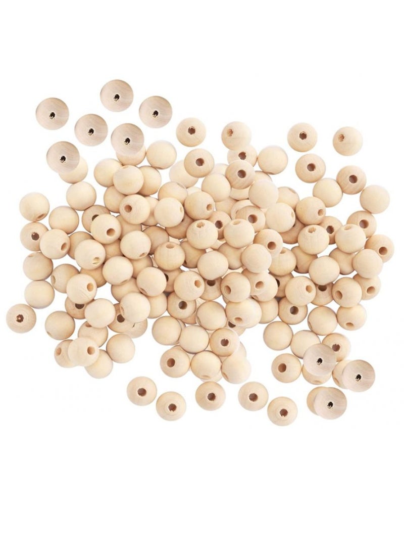 AIWANTO - Natural Wooden Beads, Natural Round DIY Wooden Beads, Curtain Beads Rosary Beads for Family Friends Necklaces Necklaces (16mm-40pcs) - Image 1