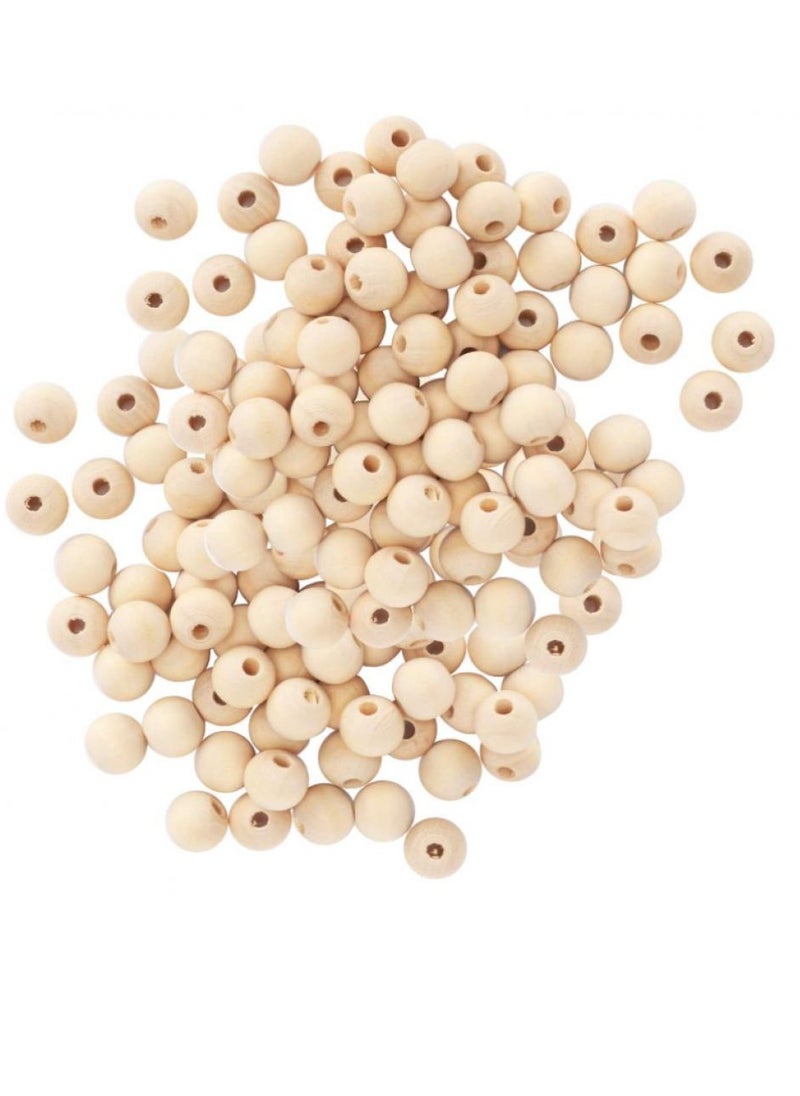 AIWANTO - Natural Wooden Beads, Natural Round DIY Wooden Beads, Curtain Beads Rosary Beads for Family Friends Necklaces Necklaces (16mm-40pcs) - Image 1
