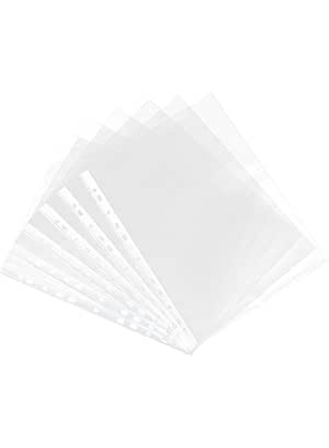 100 Pcs A4 Clear Sheet Protectors 11 Hole Document Folder Sleeves For Office File Organizing - Image 1