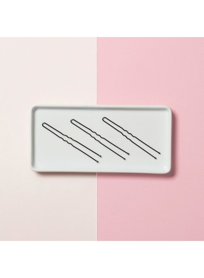 Diane دبابيس شعر سوداء منحنية بطول 2.5 بوصة للنساء والفتيات، صالون، تصفيف الشعر، لفات، للشعر الطويل والكثيف، دبابيس شعر مسطحة كبيرة مع رؤوس كروية لتثبيت التسريحات، 40 قطعة - Image 3