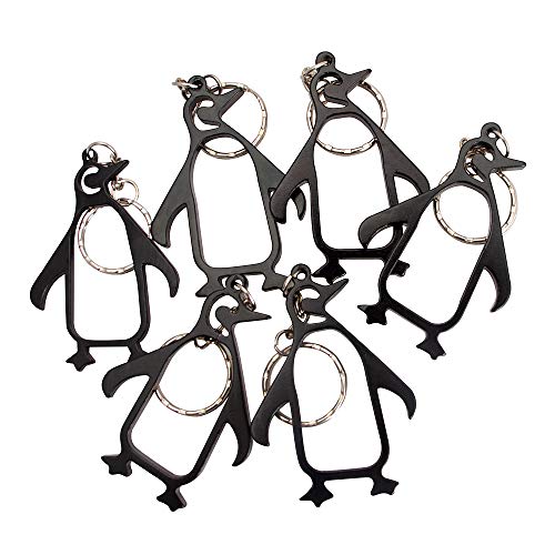 SWATOM Penguin 6PCS Bottle Opener Keychain Beer Openers Tool Key Chain Ring Accessories - Image 3