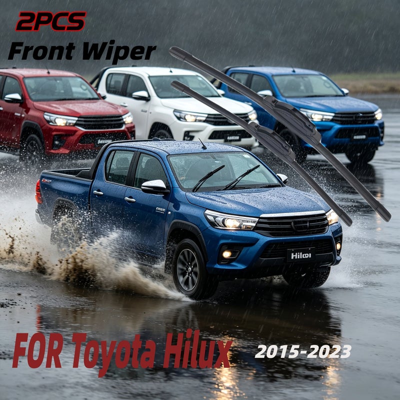 All Season Windshield Wiper Blades 22 16 Inch for Toyota Hilux 2015-2023 Streak Free Driving - Image 1