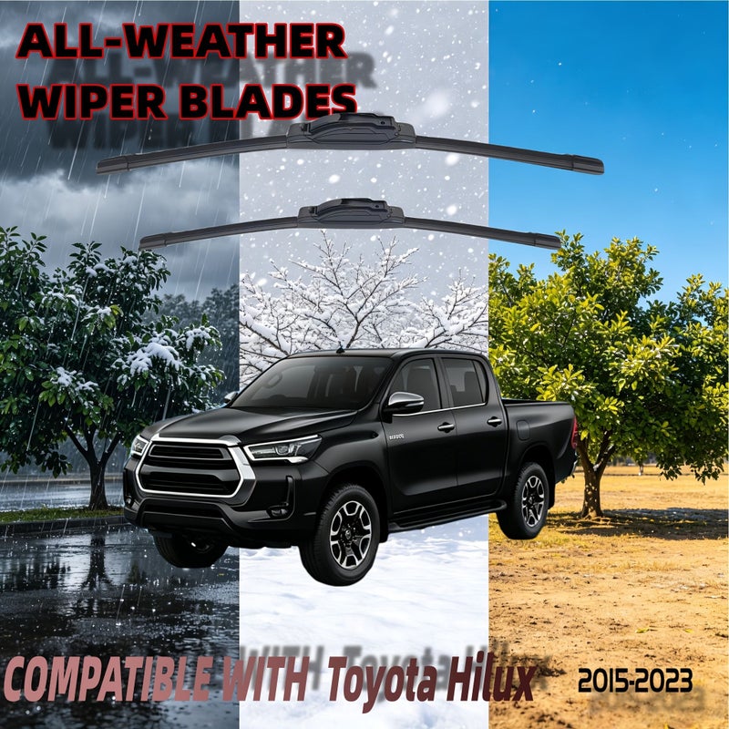 All Season Windshield Wiper Blades 22 16 Inch for Toyota Hilux 2015-2023 Streak Free Driving - Image 4
