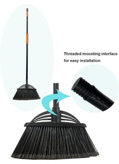 Xifando Xifando Four-Section Telescopic Rod Long-Handled Broom, Heavy-Duty Broom, Angle Broom for Outdoor/Indoor  - Image 4