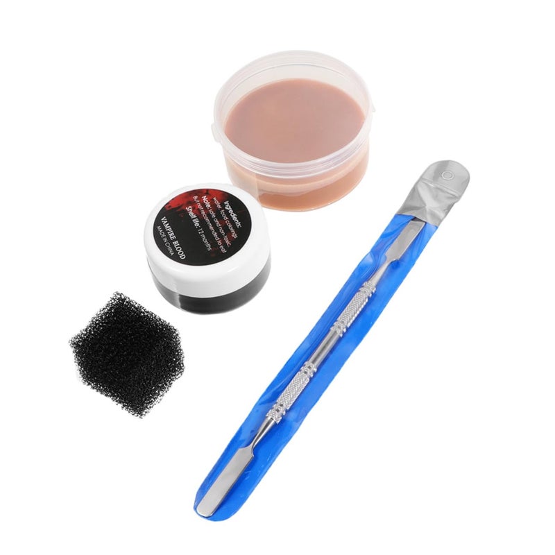 Special Effects Wax Kit 4 Pieces Halloween Fake Scars Makeup Set For Face Painting - Image 2