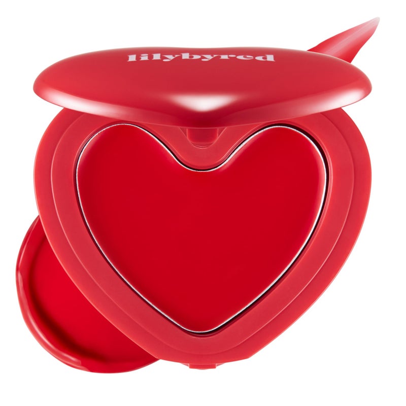 lilybyred Luv Beam Cheek Balm | Heart-Shaped Korean Cream Blush, Semi-Matte Finish, Long-Lasting, Blendable & Buildable, Soft Creamy Texture, Lightweight, Natural Flush, 0.12 oz. (04 Heart Attack Red) - Image 1