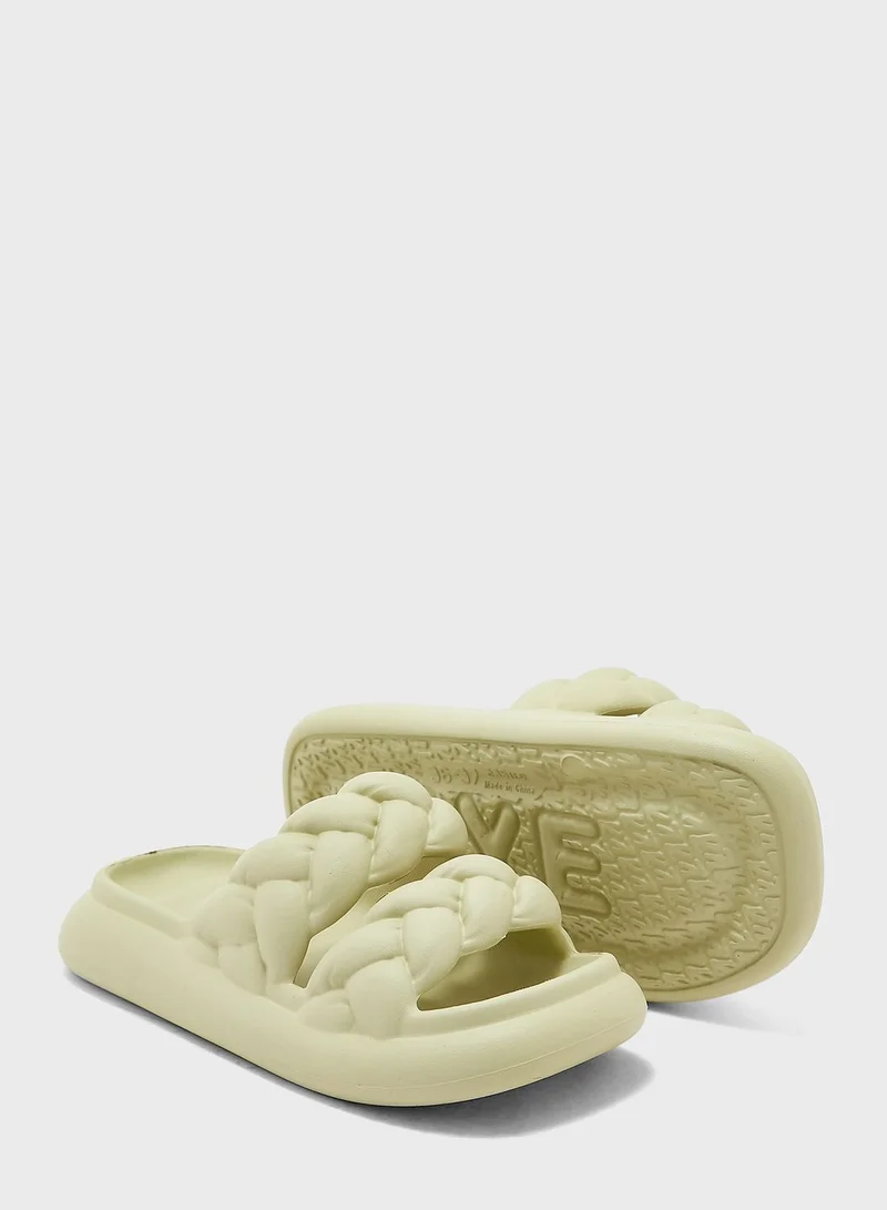 Ginger Double Woven Slides