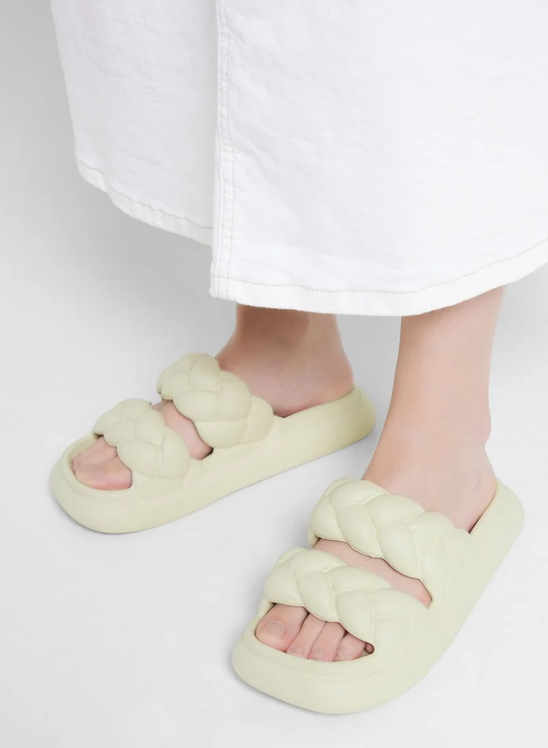 Ginger Double Woven Slides