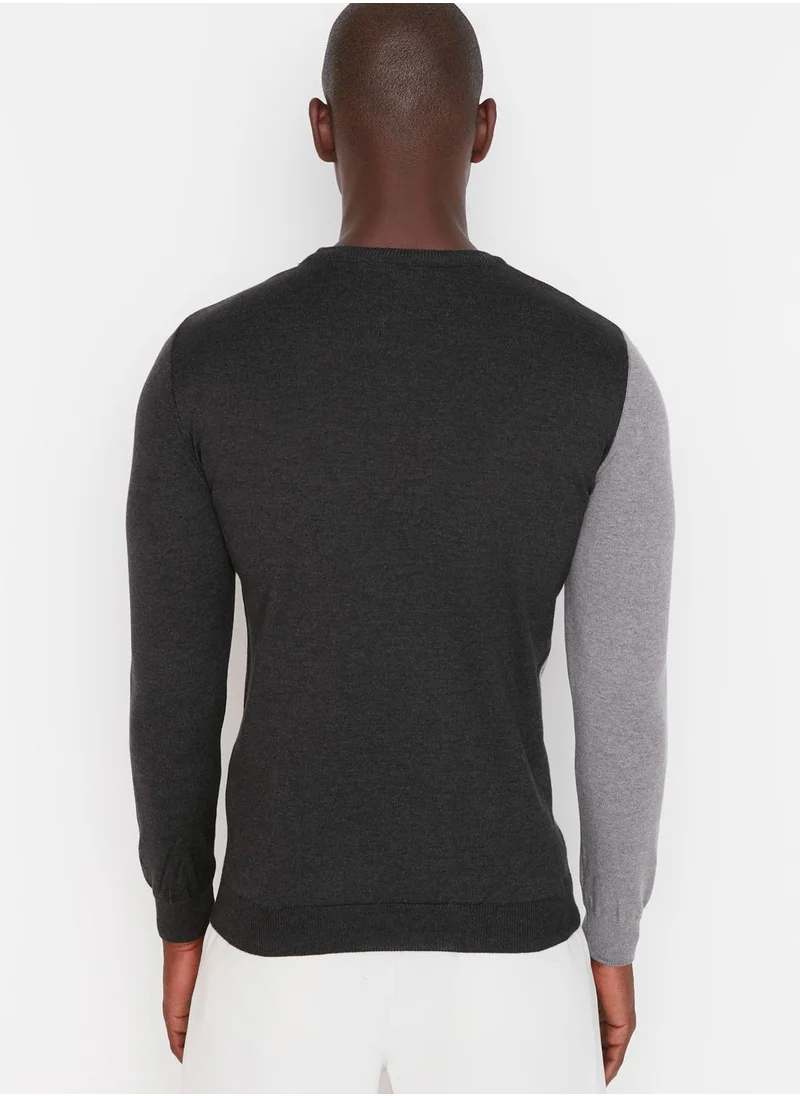 trendyol Color Block Knitted Sweater