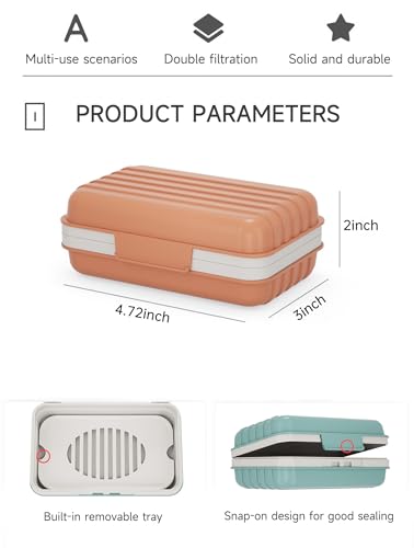 Doter Travel Soap Dish with Lid - Draining Soap Bar Holder- Portable Soap Case for Traveling, Camping, Outdoor, Gym, Bathroom,Travel Essentials - Image 5