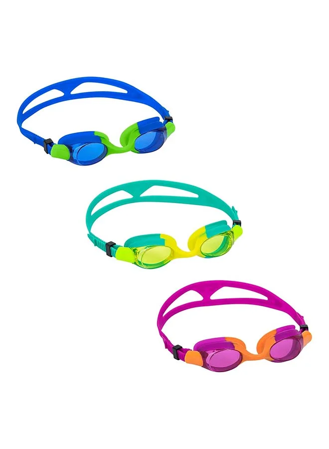 Bestway Bestway, Lightning Pro Swimming Goggles for Kids Anti Fog UV Protection Swim Glasses Adjustable Strap Leak Proof Pool Goggles Assorted Colors 1 Pc Color May Vary