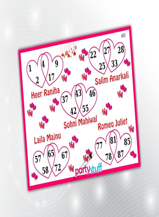 PartyStuff Tambola Housie - Popular Lovers Valentine kukuba (24 Piece) - Image 1