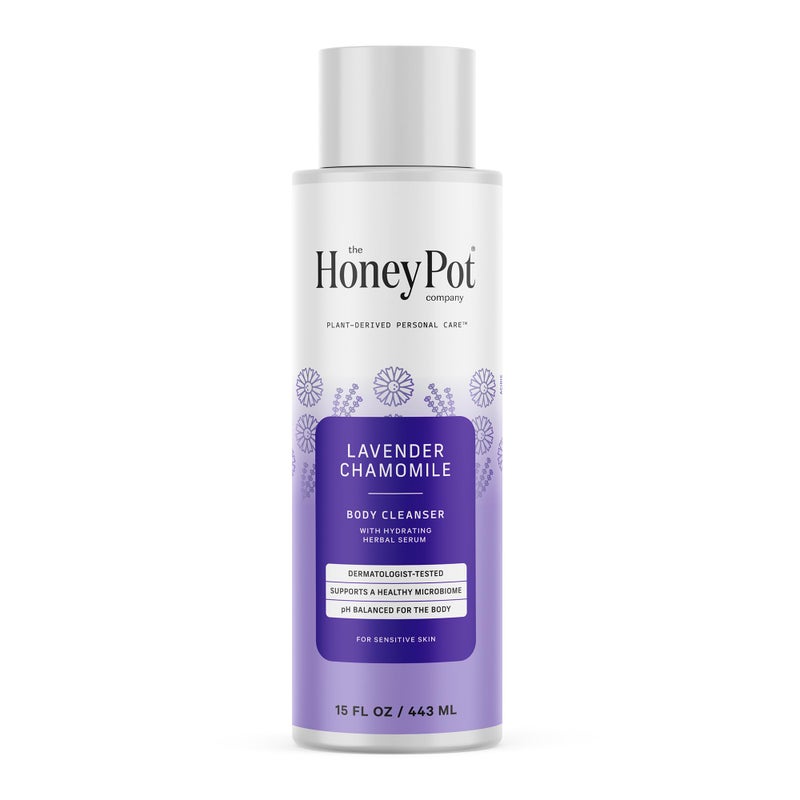 The Honey Pot Company - Body Wash for Women - Lavender Chamomile Hydrating Body Cleanser - Moisturize & Cleanse Skin - Free of Parabens & Sulfates - 15 Fl. Oz - Image 1