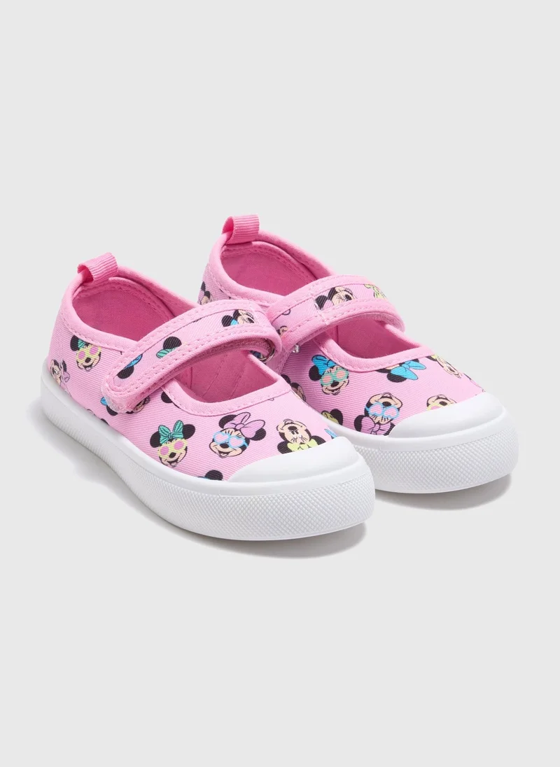 Matalan Girls Pink Canvas Minnie Mouse Trainers
