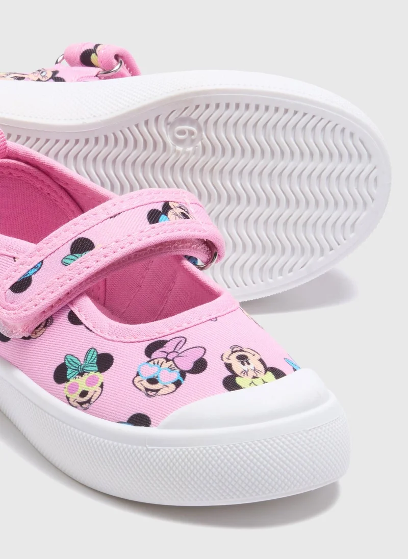 Matalan Girls Pink Canvas Minnie Mouse Trainers