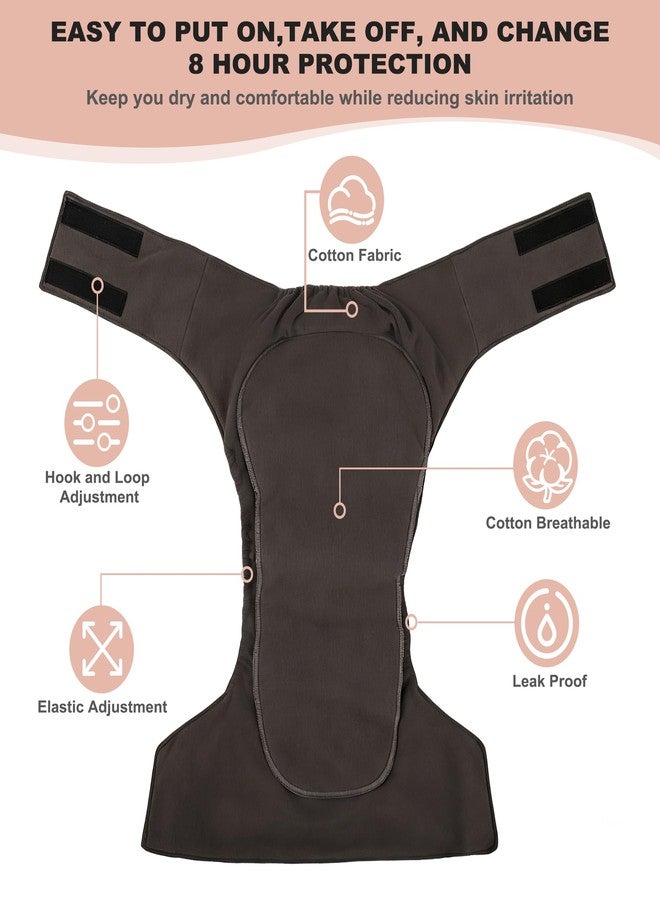 ZINGTERRA Adjustable Adult Cloth Diaper Covers with Absorbent Liner,Reusable Incontinence Pads,Waterproof Pants,Universal Pad for Women Men for Urinary Leakage,Washable Diaper Underwear（for 99–188 lbs - Image 2