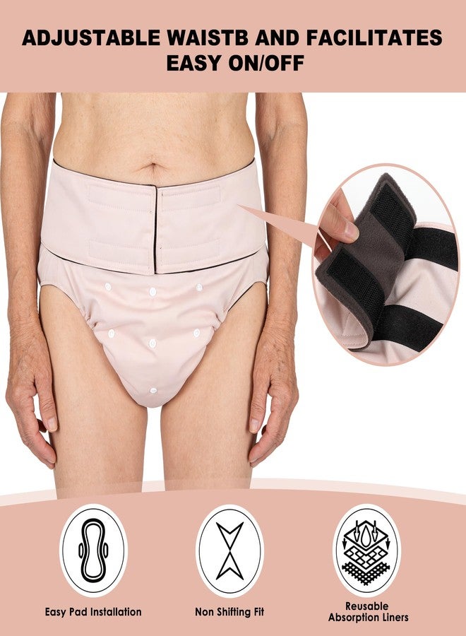 ZINGTERRA Adjustable Adult Cloth Diaper Covers with Absorbent Liner,Reusable Incontinence Pads,Waterproof Pants,Universal Pad for Women Men for Urinary Leakage,Washable Diaper Underwear（for 99–188 lbs - Image 5