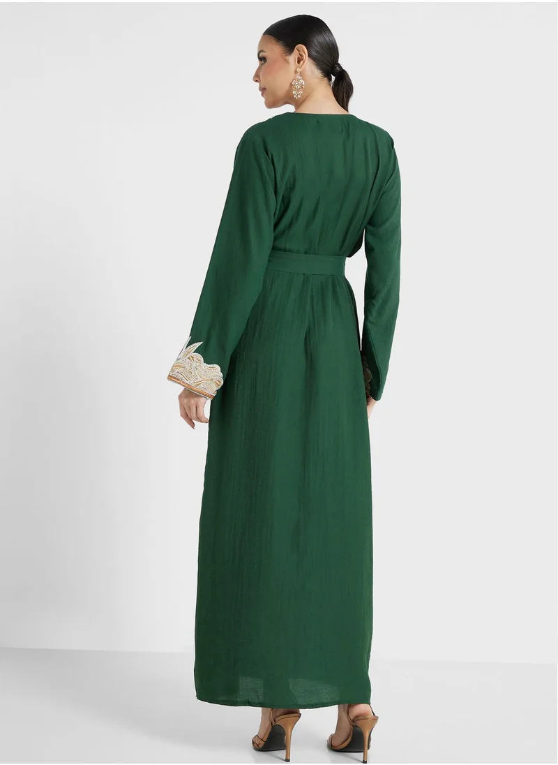 hayas closet Floral Lace Detail Dress