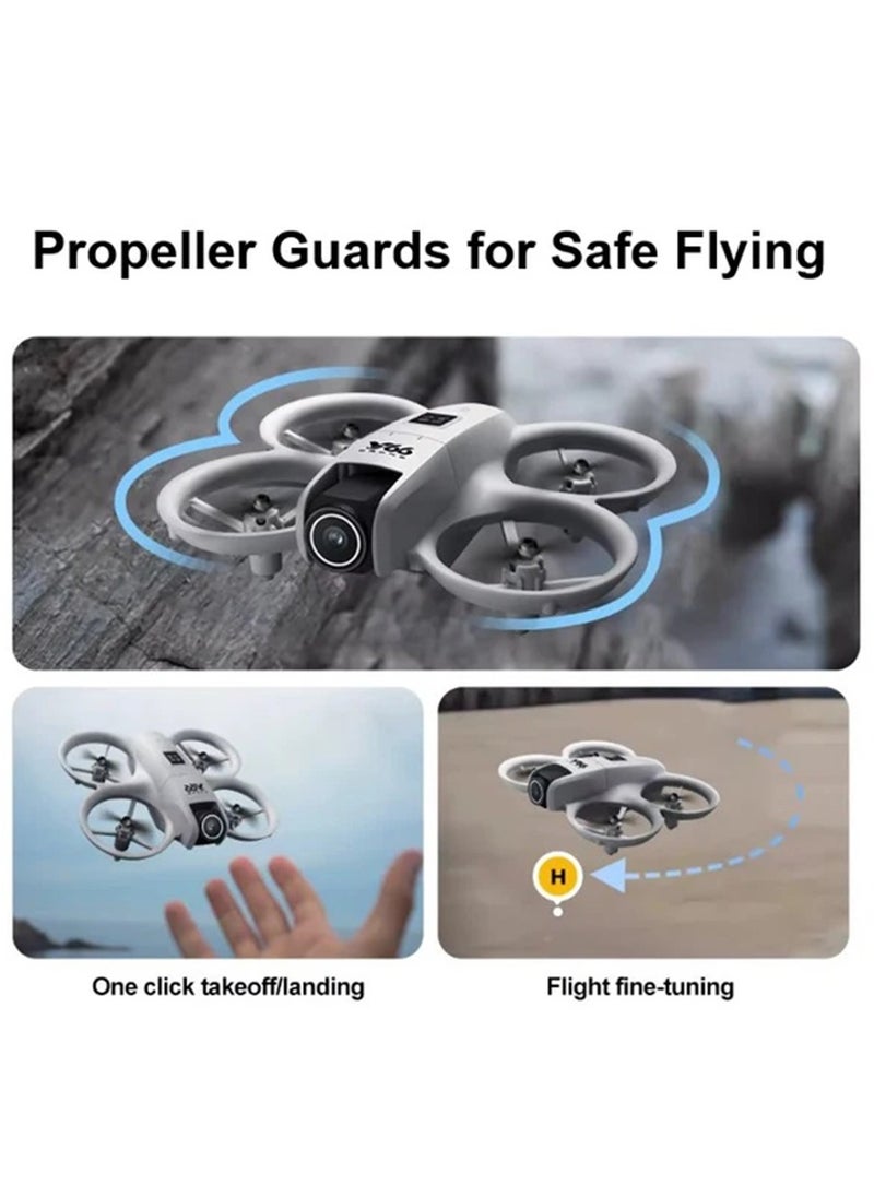 Kids Fun Drone 2 – Easy-to-Fly Beginner Drone with 180° HD Camera, Obstacle Avoidance, 24-Min Flight Time, APP Control, Night LED Lights, Gesture Selfie & More – Perfect Gift for Kids & New Pilots